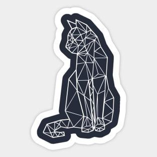 Cat polygone white Sticker